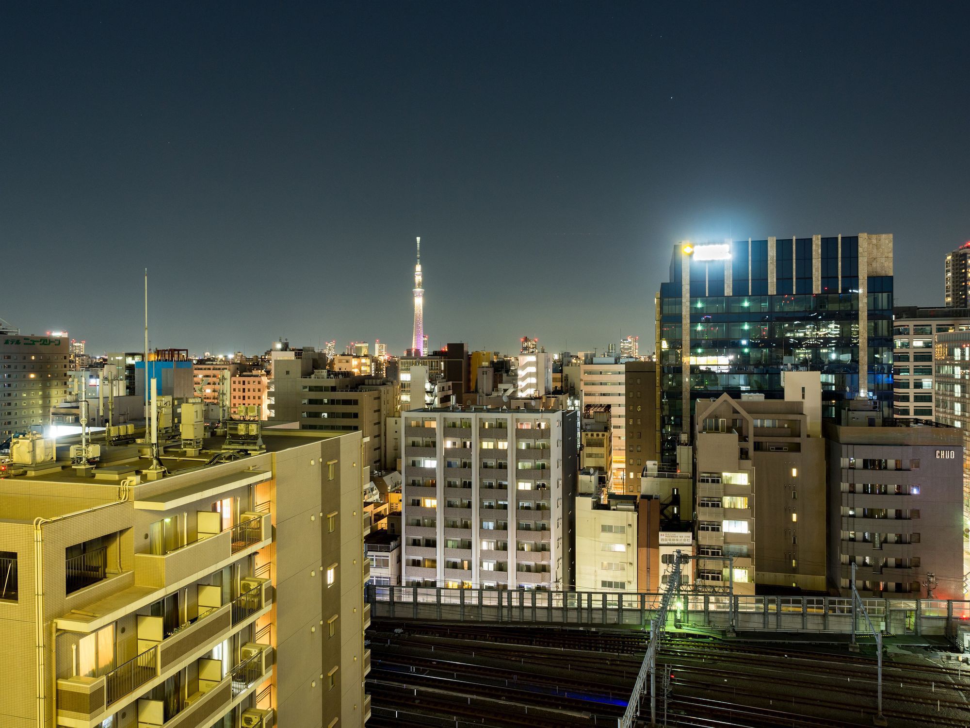Ausblick aus dem Hotel auf Tokyo